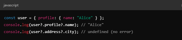 Optional Chaining (?.)