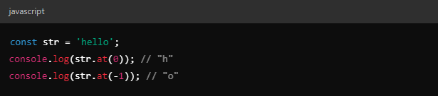 String.prototype.at()