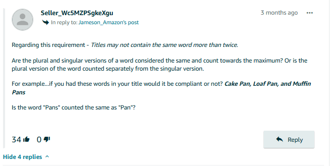 plural forms of the same word